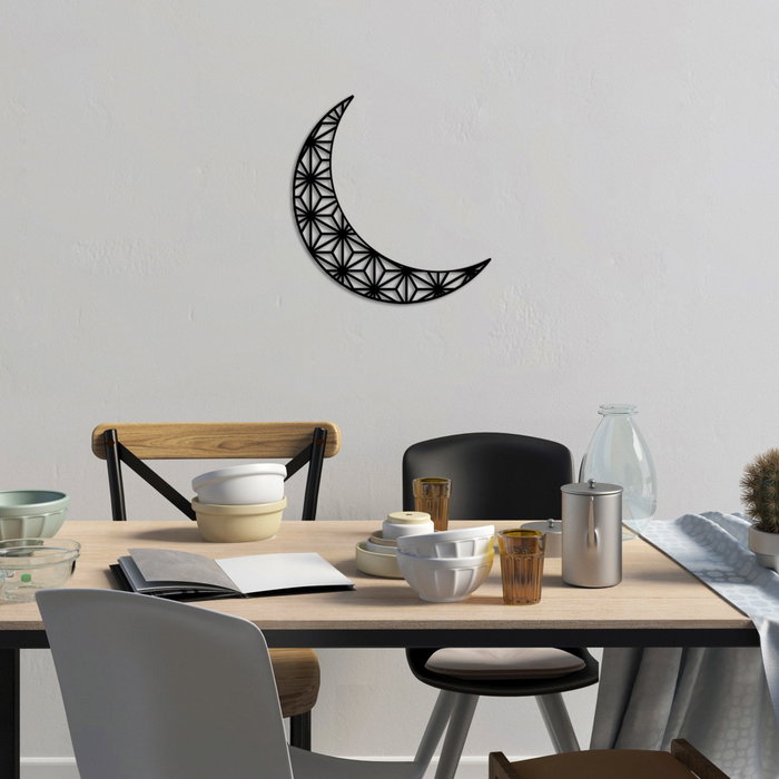 Wallity Crescent 2 - Accesorio decorativo de pared de metal Negro
